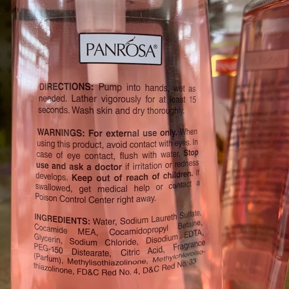 PANRÕSA Pink Cotton Scented Deep Cleansing Hand Soap 15 oz - Set of two - Picture 2 of 2